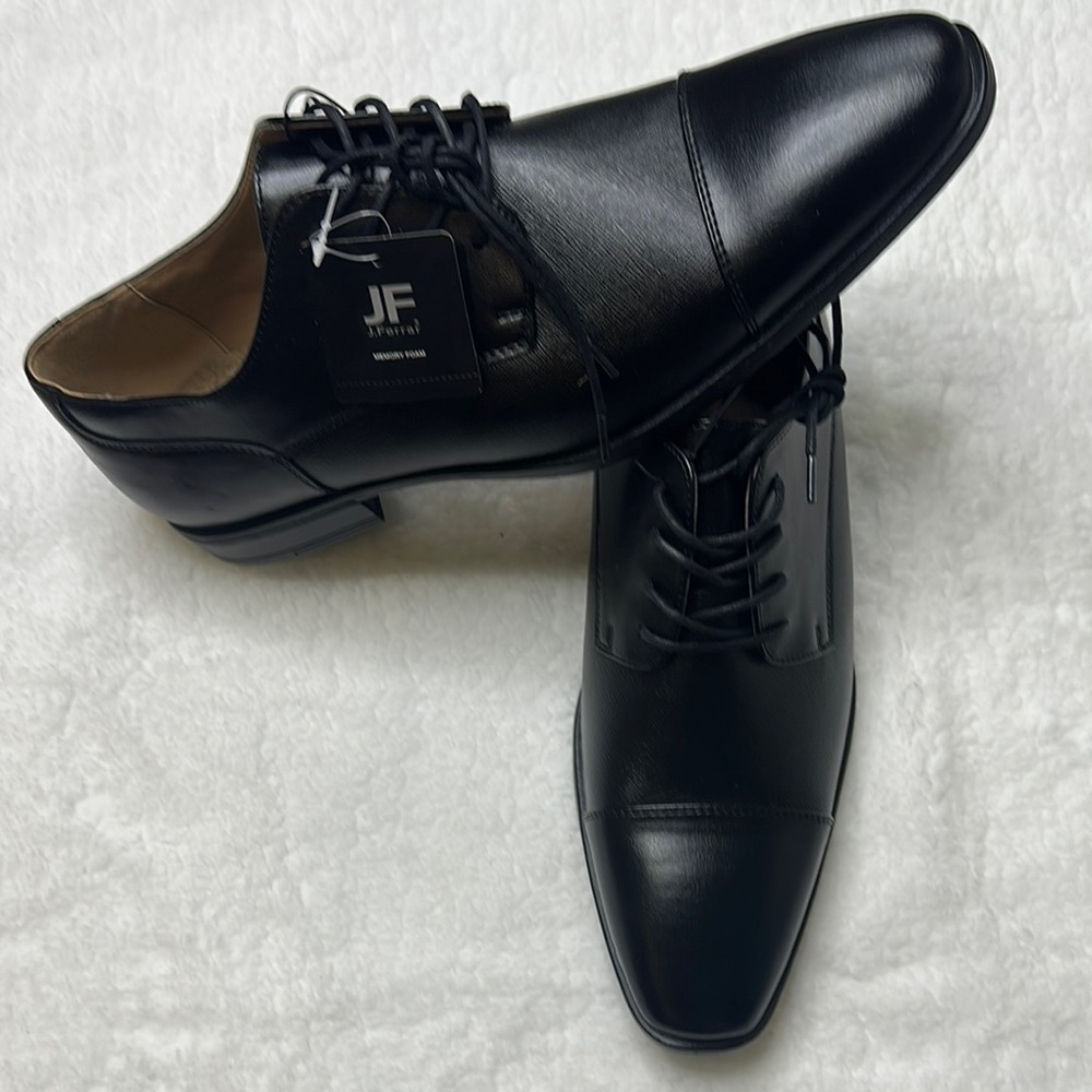 jf j.ferrar NWT-Black Oxfords Polished Leather Formal - Picture 6 of 9